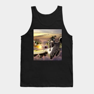 2 Fighter Jets in the Clouds Tank Top